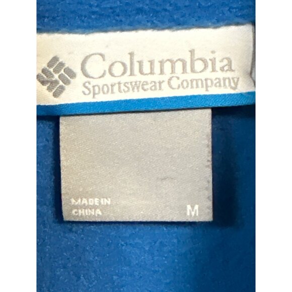 Columbia Sportswear Mens Blue Fleece Jacket M Full Zip Polyester - Picture 2 of 6